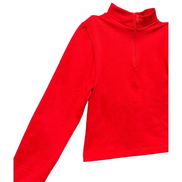 Rue 21 - Women's 1/2 Zip Long Sleeve Shirt - Red - Extra Large - Picture 11 of 12